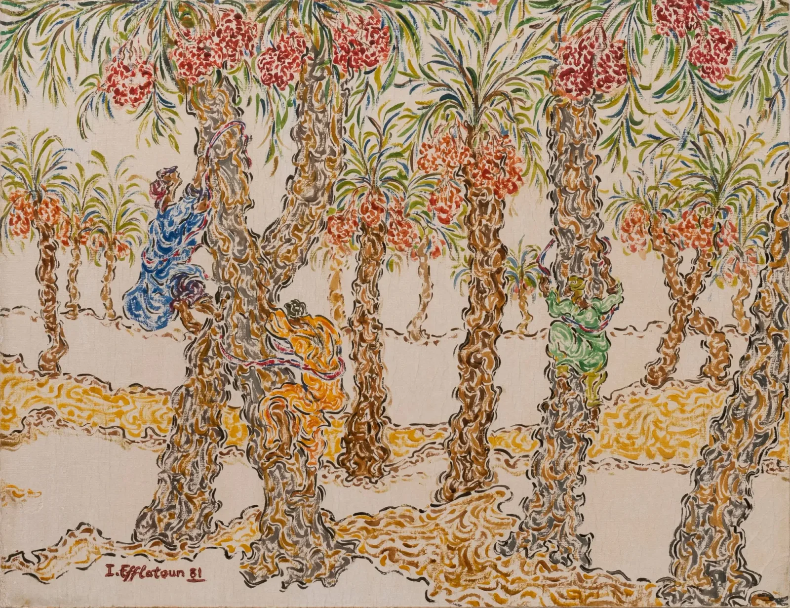 Inji Efflatoun La cueillette des dattes, [Date picking] lilia ben salah