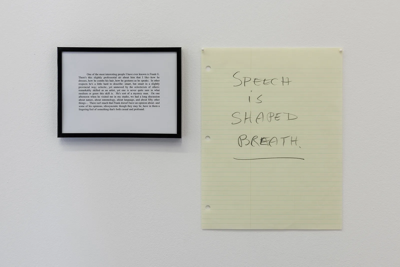1.Joseph Grigely Untitled Conversation (Speech is a Shaped Breath) Air de Paris